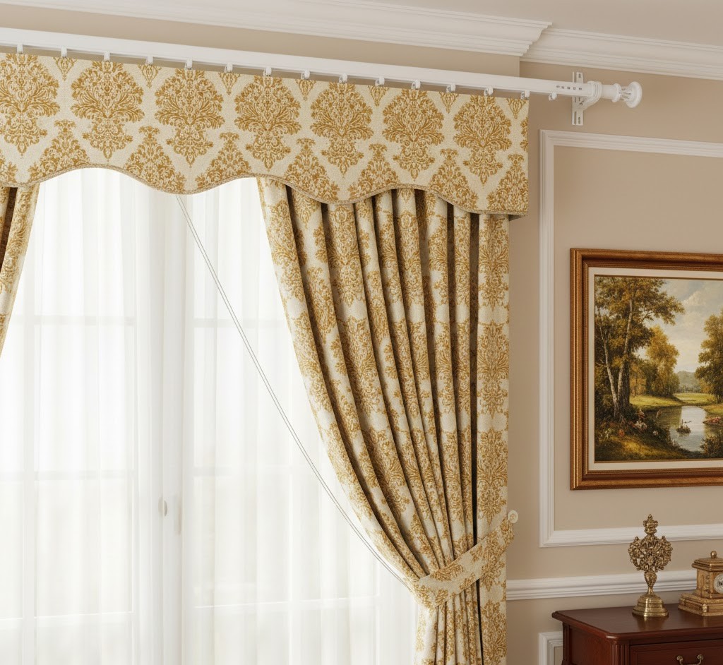 Wall-mounted curtain track